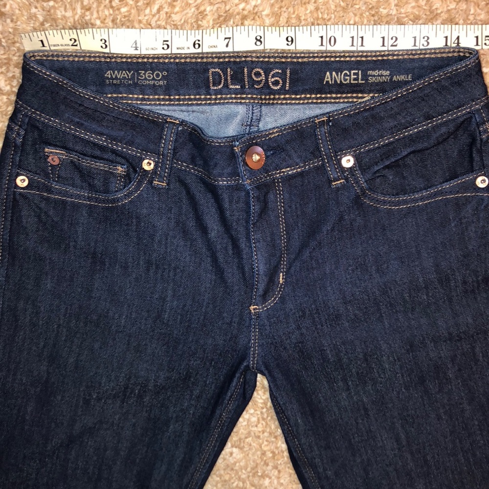 DL1961 ANGEL mid-rise Skinny Ankle Dark Jeans - Picture 4 of 8